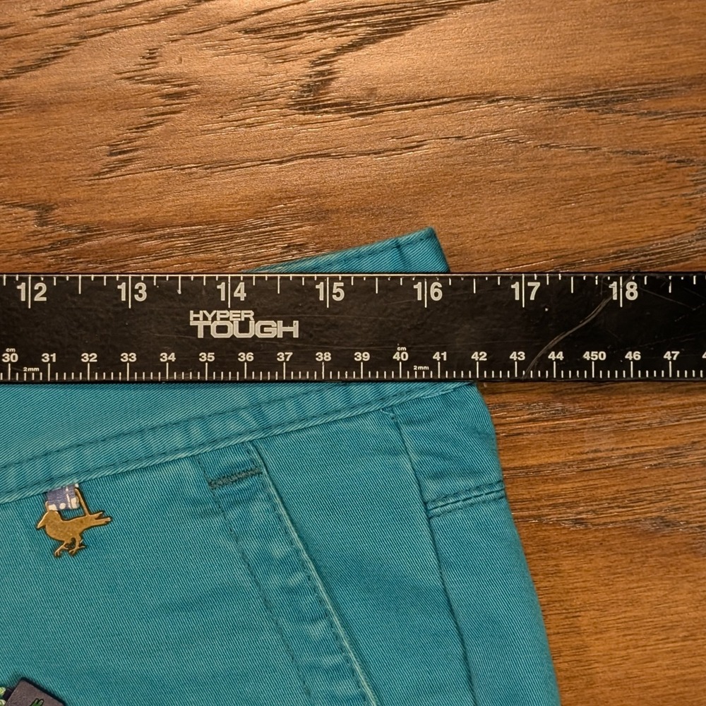 Modern Amusement Parker Solid 31x10 Turquoise Blue Mens Chino Shorts New NWT - Picture 6 of 8